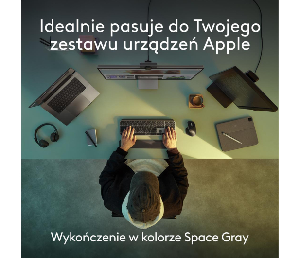 LOGITECH Klawiatura MX Keys S for Mac Space Grey US 920-011637 - 1261398 - zdjęcie 13
